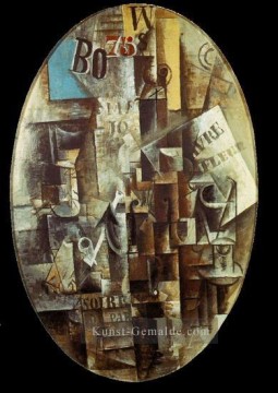 Violon verre Rohr et encrier 1912 Kubisten Ölgemälde